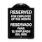 Signmission Reserved for Employee of Month Reservado Para El Empleado Del Mes Alum, 24" x 18", BW-1824-23206 A-DES-BW-1824-23206 - alternate 1